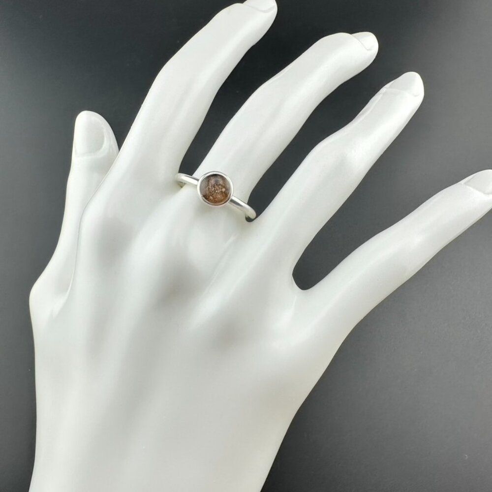 Dune Jewelry Sterling Silver Beach Sand Stacker Ring - Size 8 - Picture 2 of 7
